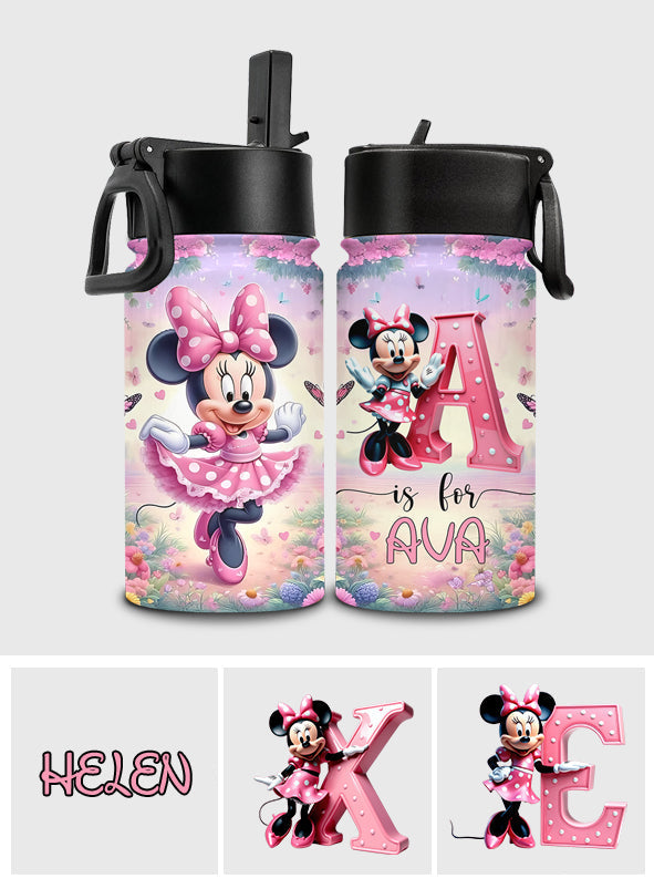 Personalized Kids Water Bottle with Magical Mouse Design