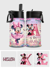 Load image into Gallery viewer, Personalized Kids Water Bottle with Magical Mouse Design
