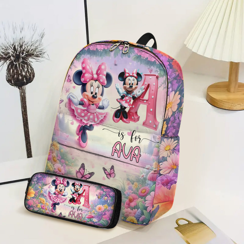 Personalized Mouse Backpack & Pencil Case Gift for Kids