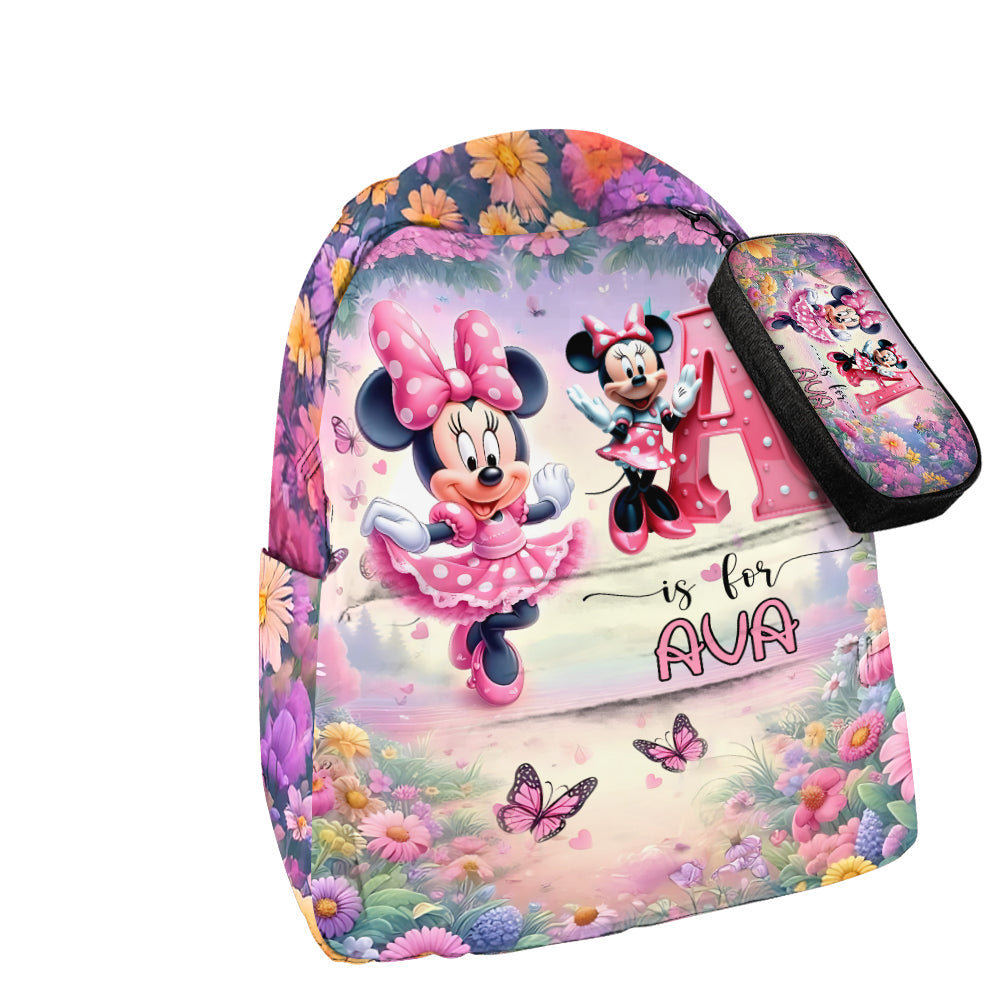 Personalized Mouse Backpack & Pencil Case Gift for Kids