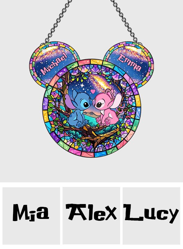 Personalized Ohana Suncatcher Ornament Custom Gift for Couples