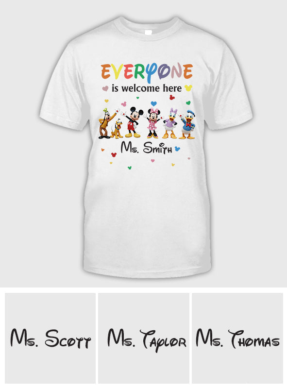 Personalized 'Everyone Is Welcome Here' T-shirt & Hoodie for Kids
