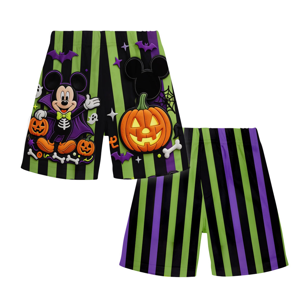 Personalized Halloween Mickey Mouse T-Shirt & Shorts Set for Kids