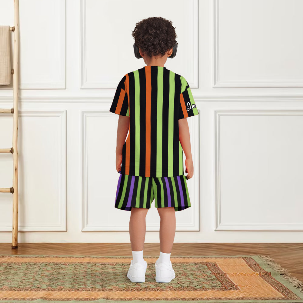 Personalized Halloween Mickey Mouse T-Shirt & Shorts Set for Kids
