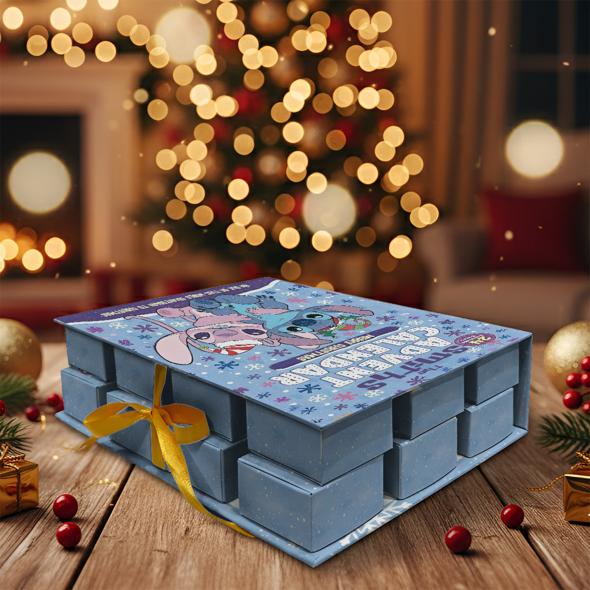 Personalized Advent Calendar with 24 Acrylic Ornaments for Kids