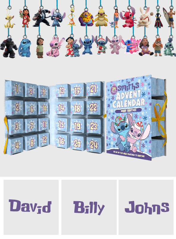 Personalized Advent Calendar with 24 Acrylic Ornaments for Kids