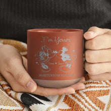 Load image into Gallery viewer, Personalized Engraved Pottery Mug Custom Name Gift for Couples
