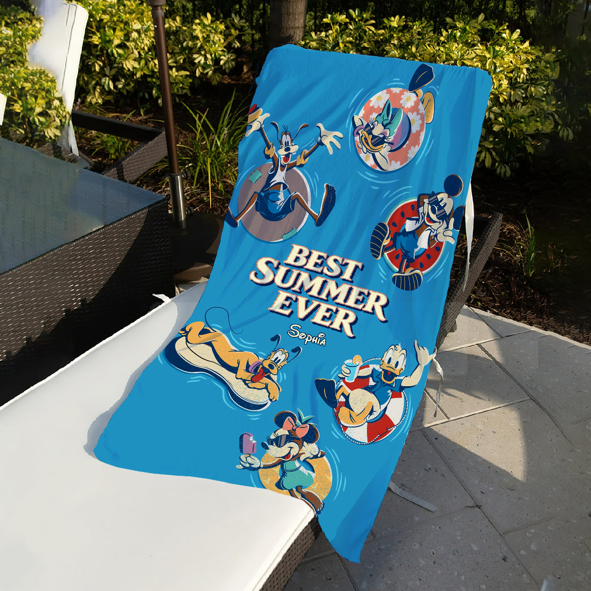 Personalized Quick-Dry Beach Towel Custom Name for Kids