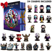 Load image into Gallery viewer, Personalized Nightmare Before Christmas Folded Advent Calendar with Ornaments
