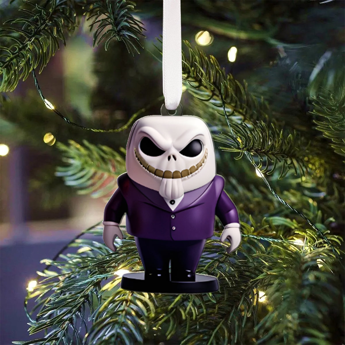 Personalized Nightmare Before Christmas Folded Advent Calendar with Ornaments