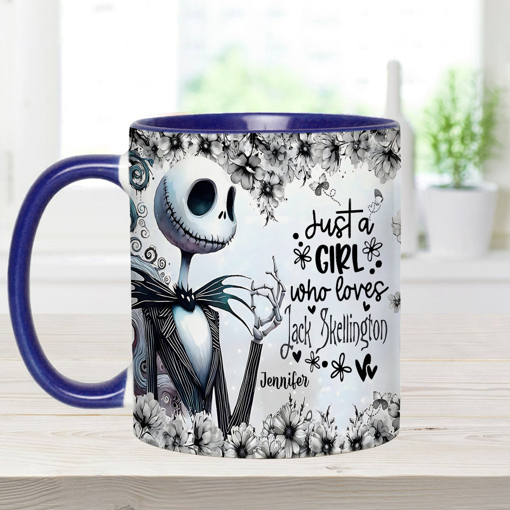Personalized Nightmare Accent Mug Just a Girl Who Loves Jack Skellington Gift
