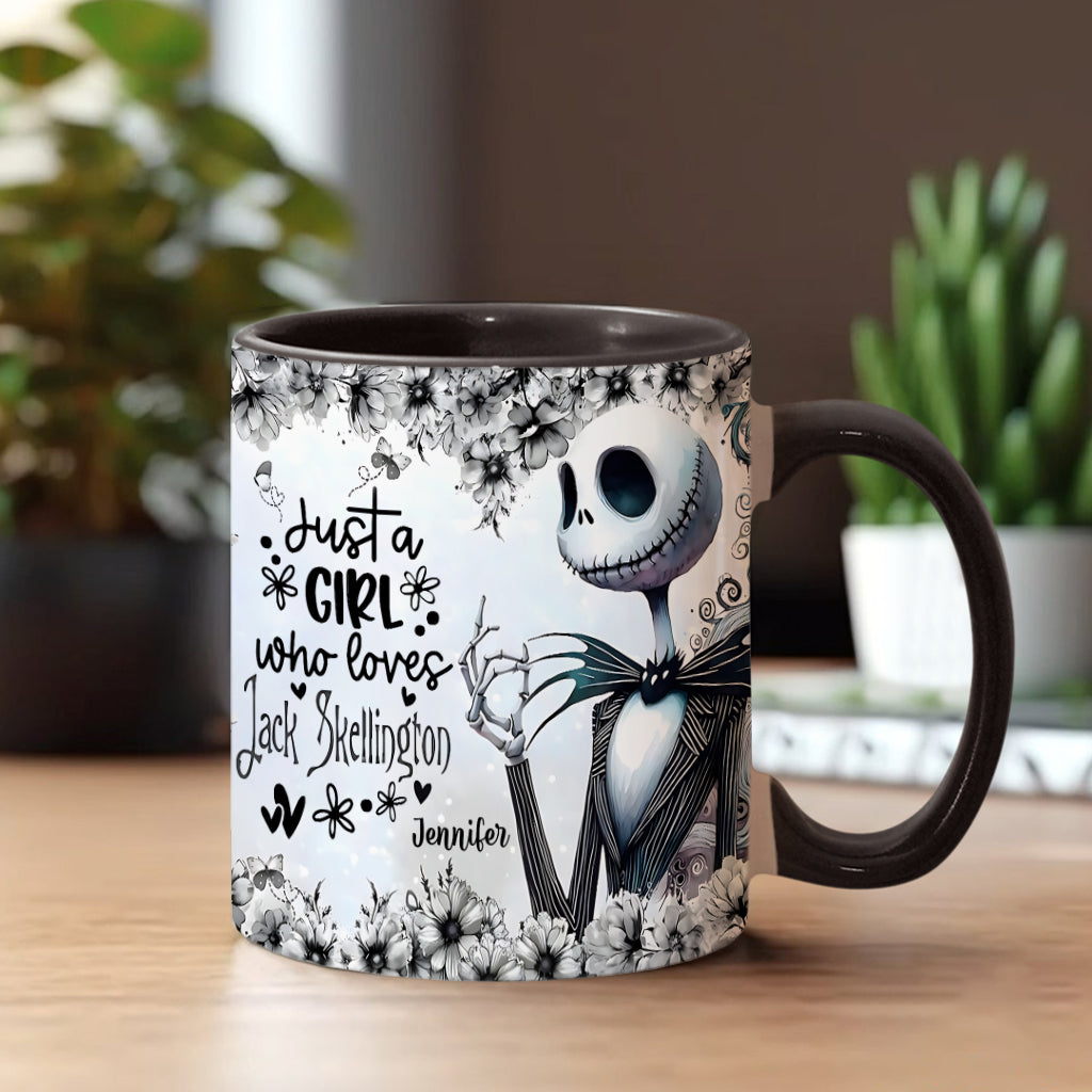 Personalized Nightmare Accent Mug Just a Girl Who Loves Jack Skellington Gift