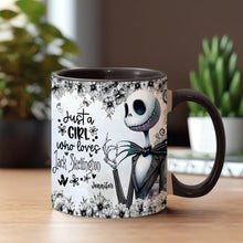 Load image into Gallery viewer, Personalized Nightmare Accent Mug Just a Girl Who Loves Jack Skellington Gift
