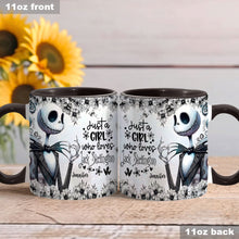 Load image into Gallery viewer, Personalized Nightmare Accent Mug Just a Girl Who Loves Jack Skellington Gift

