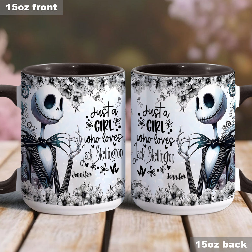 Personalized Nightmare Accent Mug Just a Girl Who Loves Jack Skellington Gift