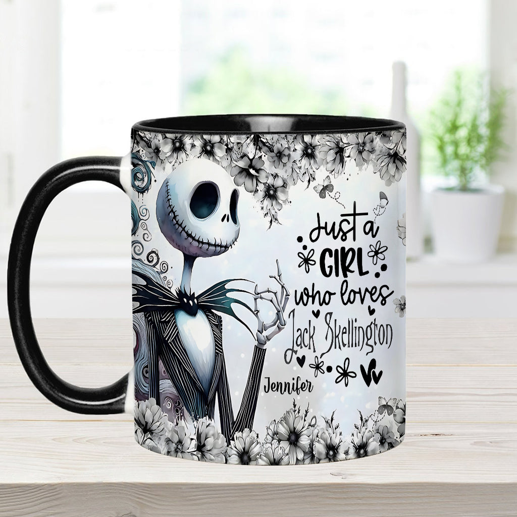Personalized Nightmare Accent Mug Just a Girl Who Loves Jack Skellington Gift