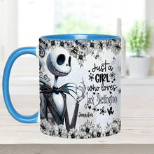 Load image into Gallery viewer, Personalized Nightmare Accent Mug Just a Girl Who Loves Jack Skellington Gift
