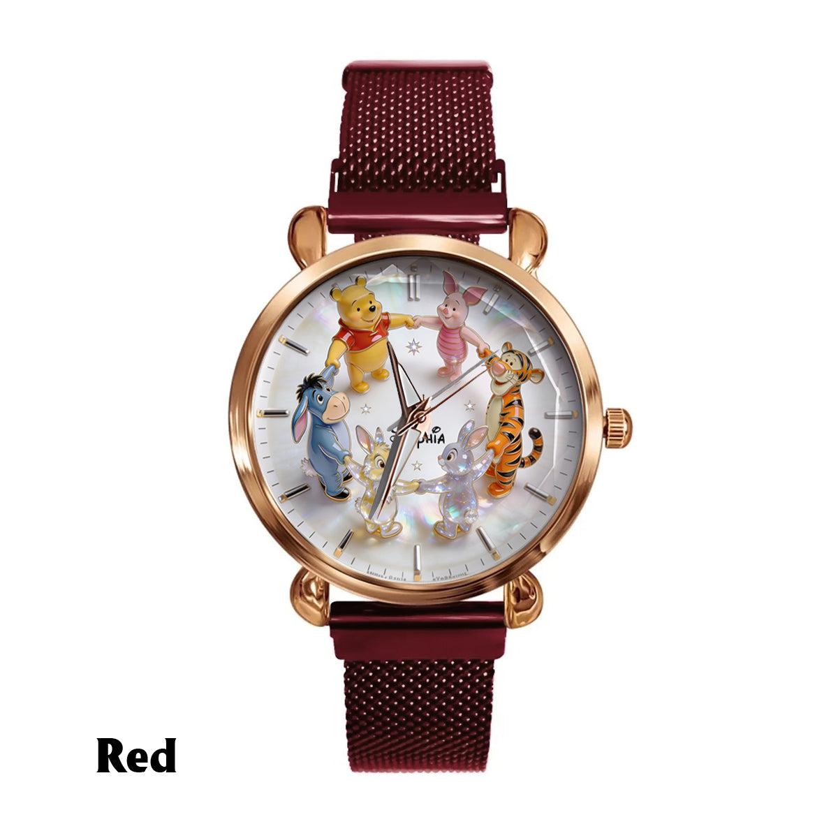 Personalized Women's Yellow Bear Watch Custom Name Gift