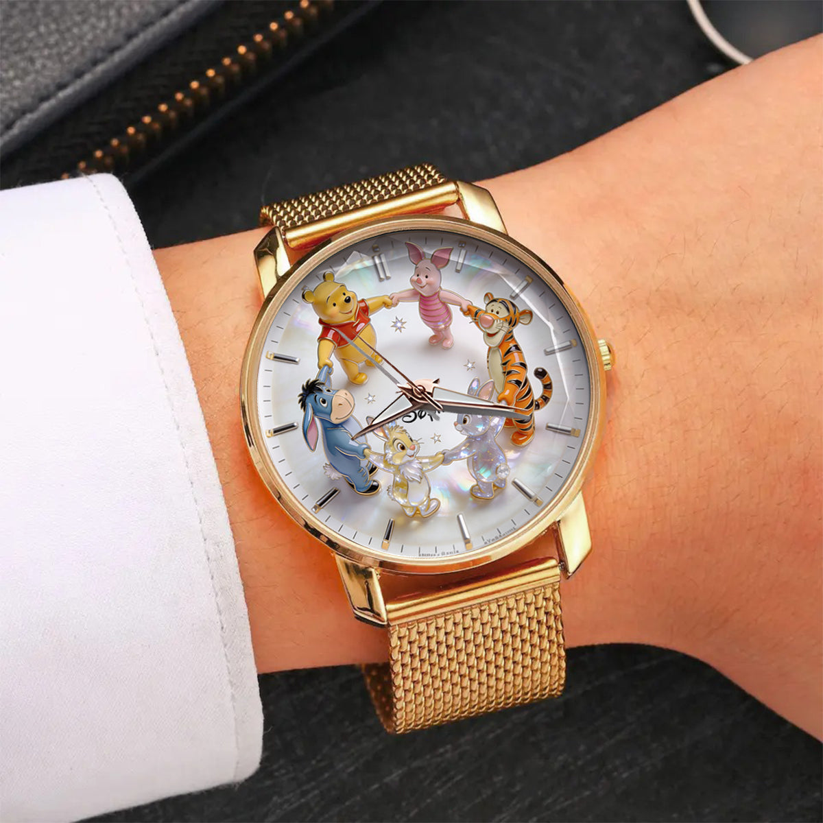 Personalized Women's Yellow Bear Watch Custom Name Gift