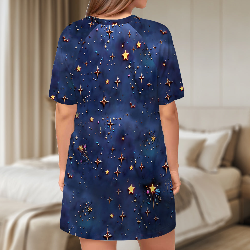 Personalized Sleep T-shirt Dress Best Grandma Ever Gift