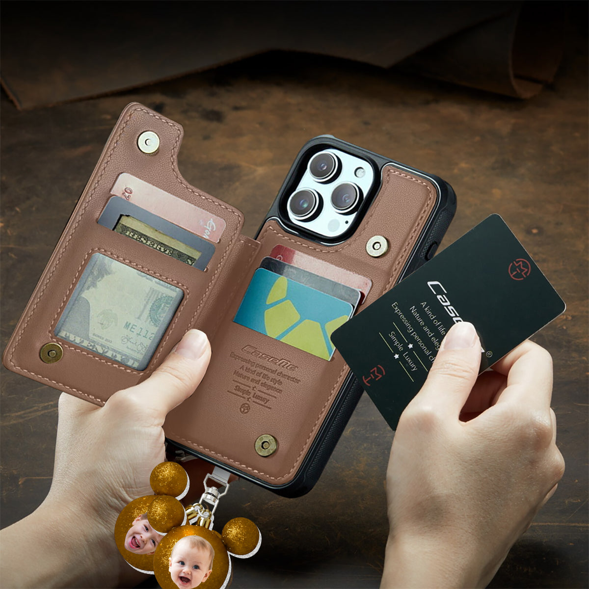 Personalized Phone Wallet with Charms Gift for Grandma | Customizable
