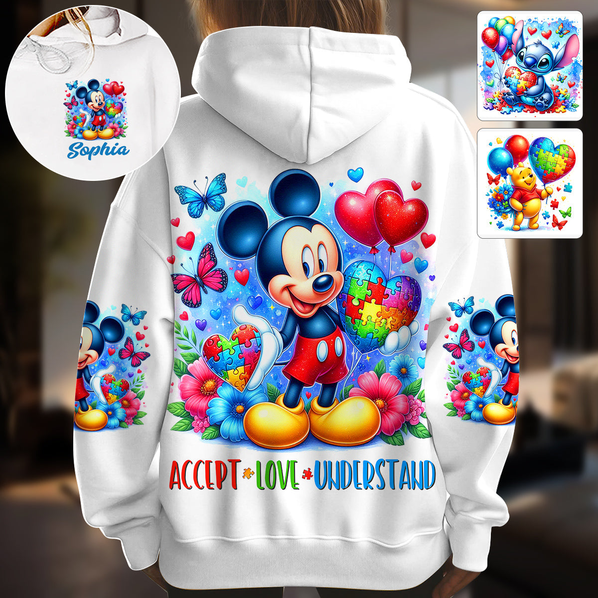Personalized Autism Awareness All Over Shirt Custom Name Gift