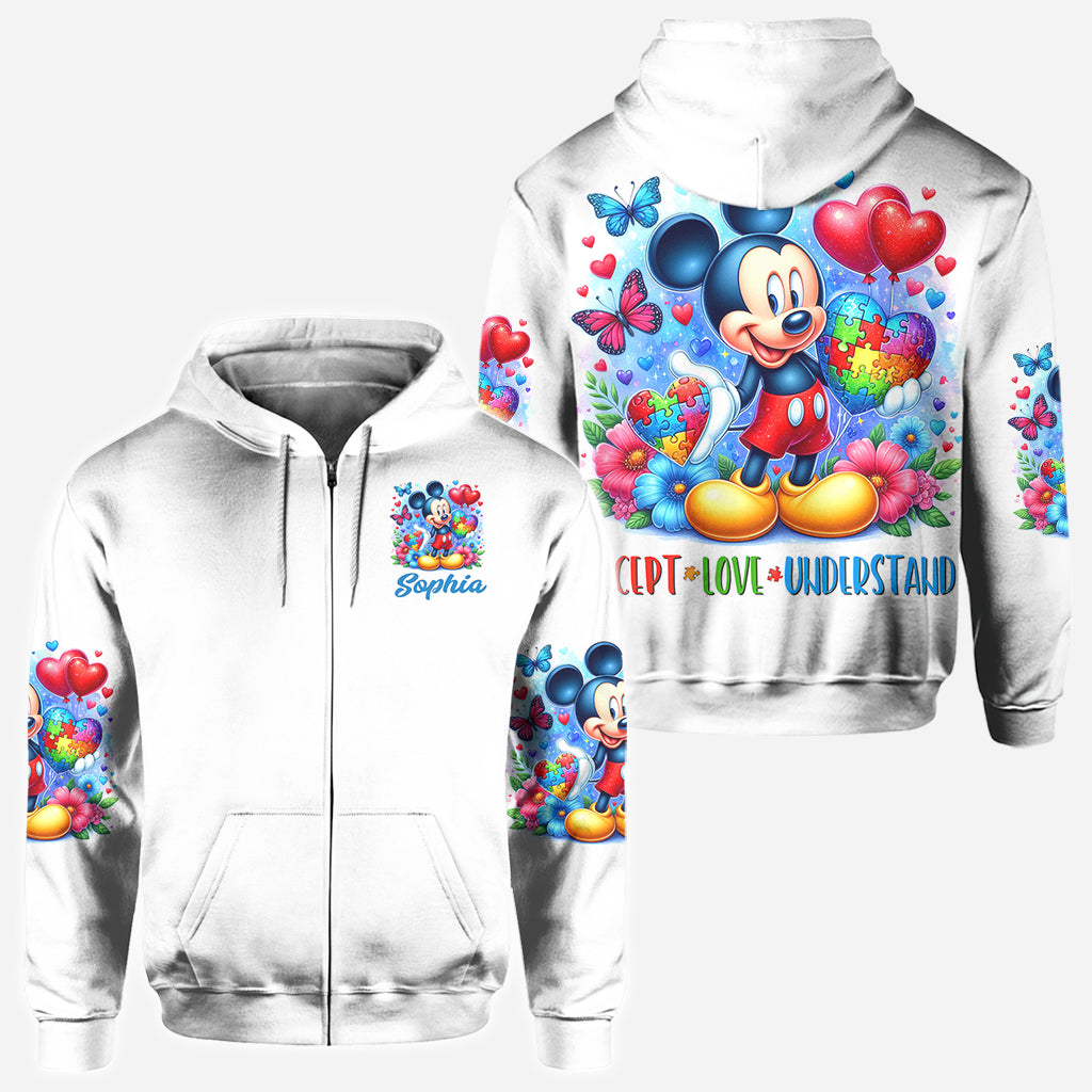 Personalized Autism Awareness All Over Shirt Custom Name Gift
