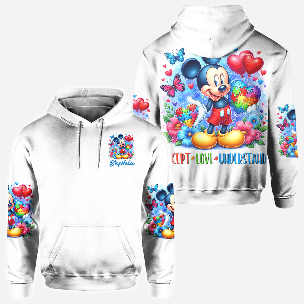 Personalized Autism Awareness All Over Shirt Custom Name Gift