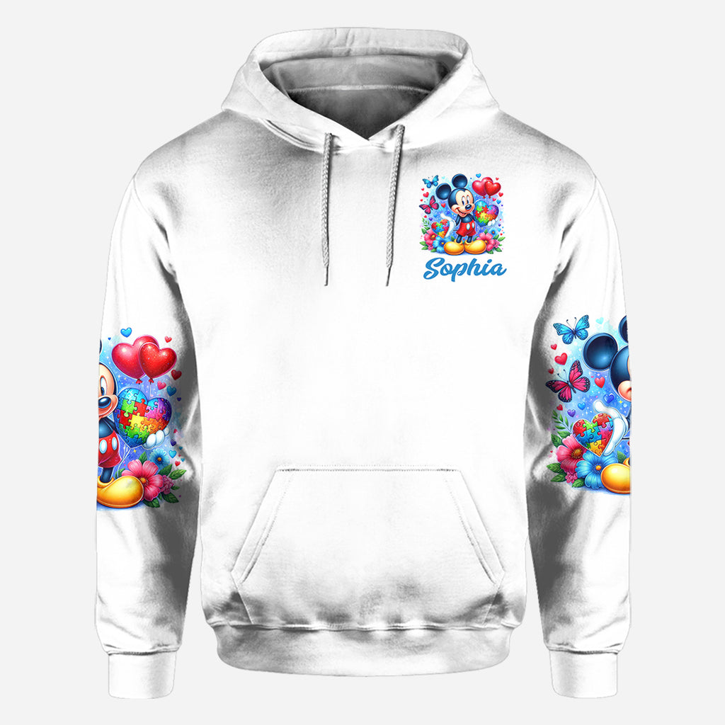 Personalized Autism Awareness All Over Shirt Custom Name Gift