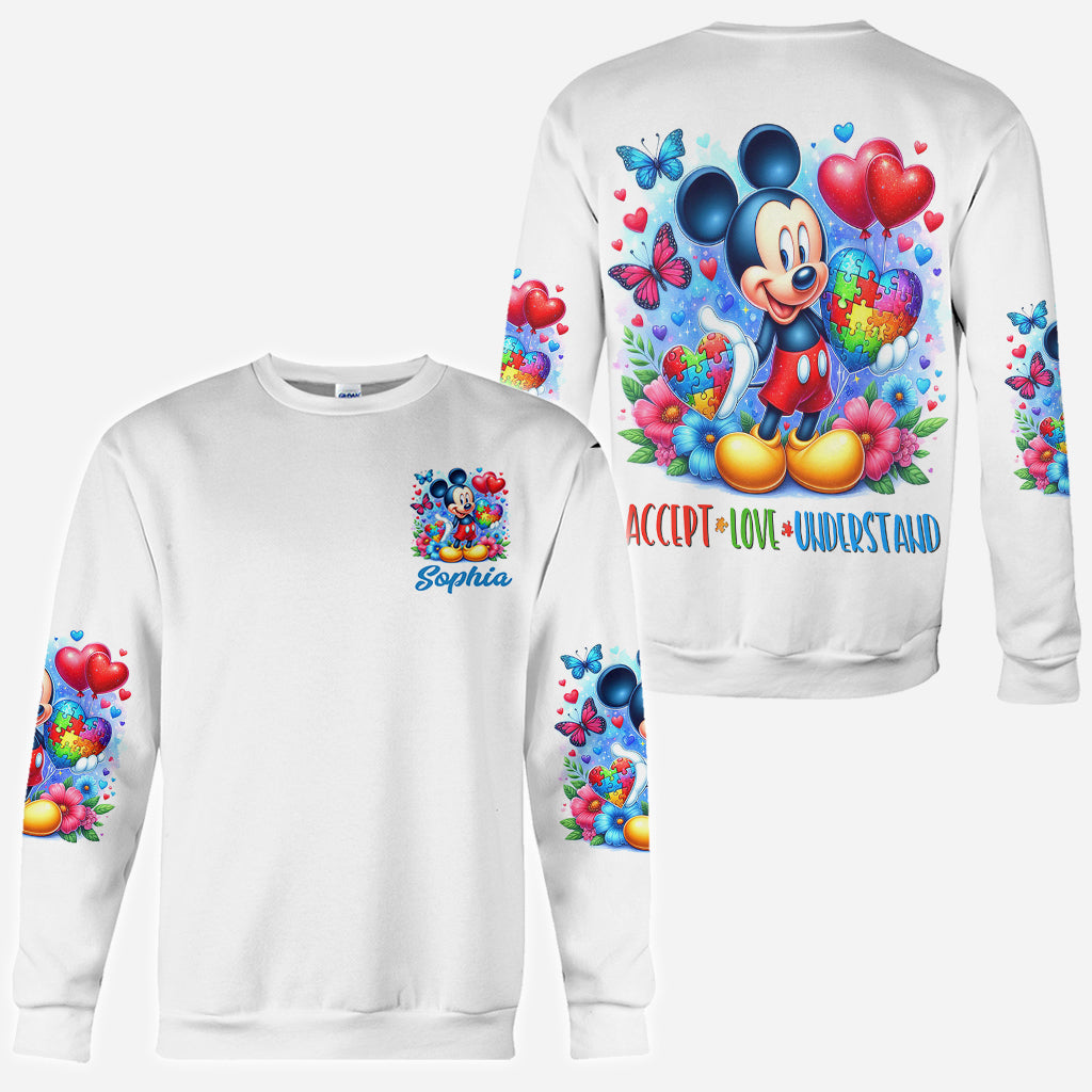 Personalized Autism Awareness All Over Shirt Custom Name Gift