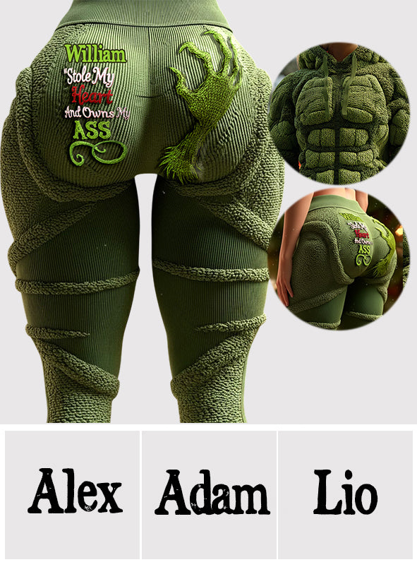 Personalized Merry Grinchmas Hoodie & Leggings Set for Christmas