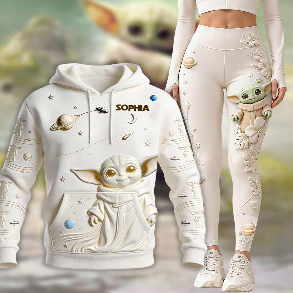 Personalized Galaxy Hoodie and Leggings with Custom Name - Unique Gift for Kids