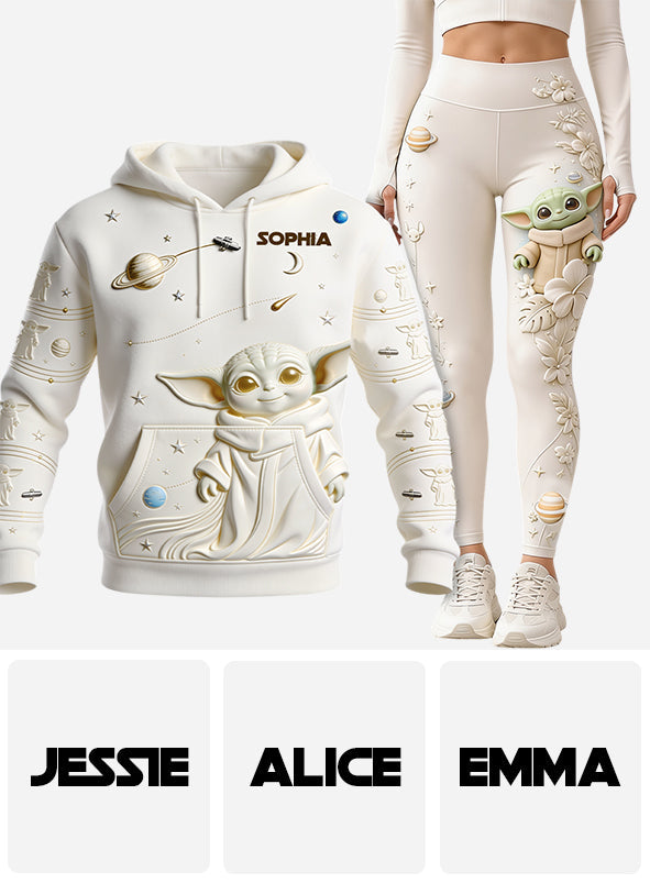 Personalized Galaxy Hoodie and Leggings with Custom Name - Unique Gift for Kids