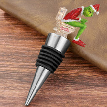 Load image into Gallery viewer, Personalized Grinch Pooping Bottle Stopper Custom Gift for Christmas
