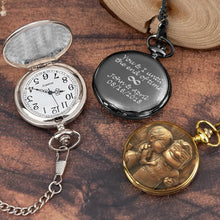 Load image into Gallery viewer, Personalized Pocket Watch Custom Engraved Gift for Dad
