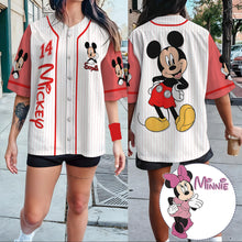 Load image into Gallery viewer, Personalized Mickey Mouse Baseball Jersey Custom Name Gift
