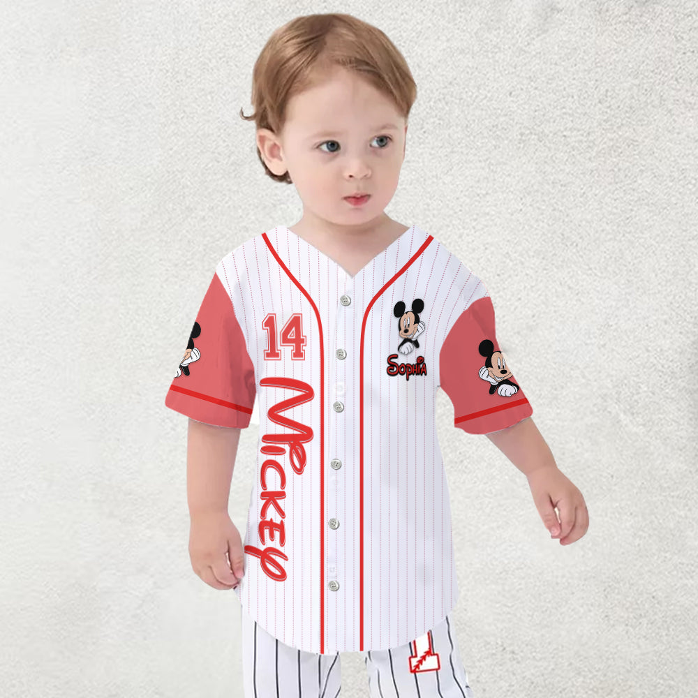 Personalized Mickey Mouse Baseball Jersey Custom Name Gift