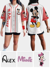 Load image into Gallery viewer, Personalized Mickey Mouse Baseball Jersey Custom Name Gift
