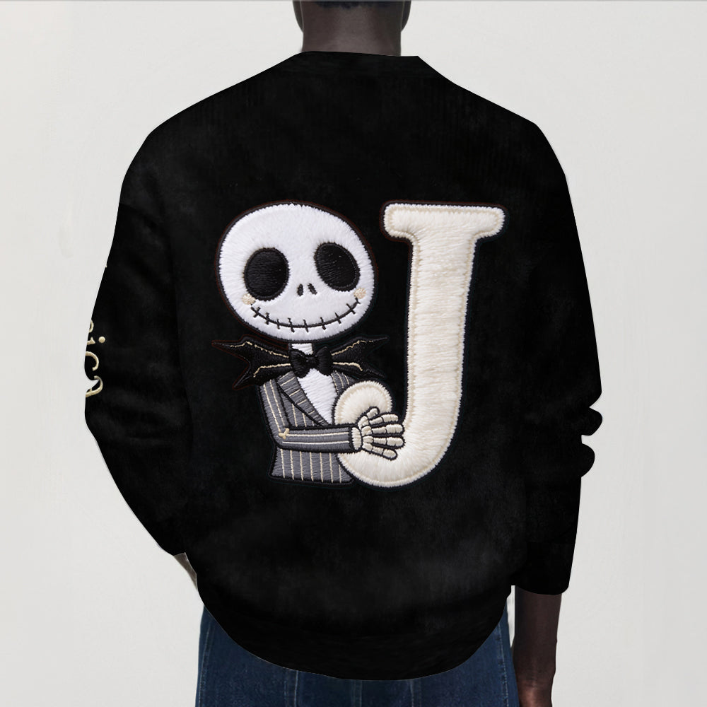 Personalized Spooky Cardigan with Custom Name for Halloween Gifts