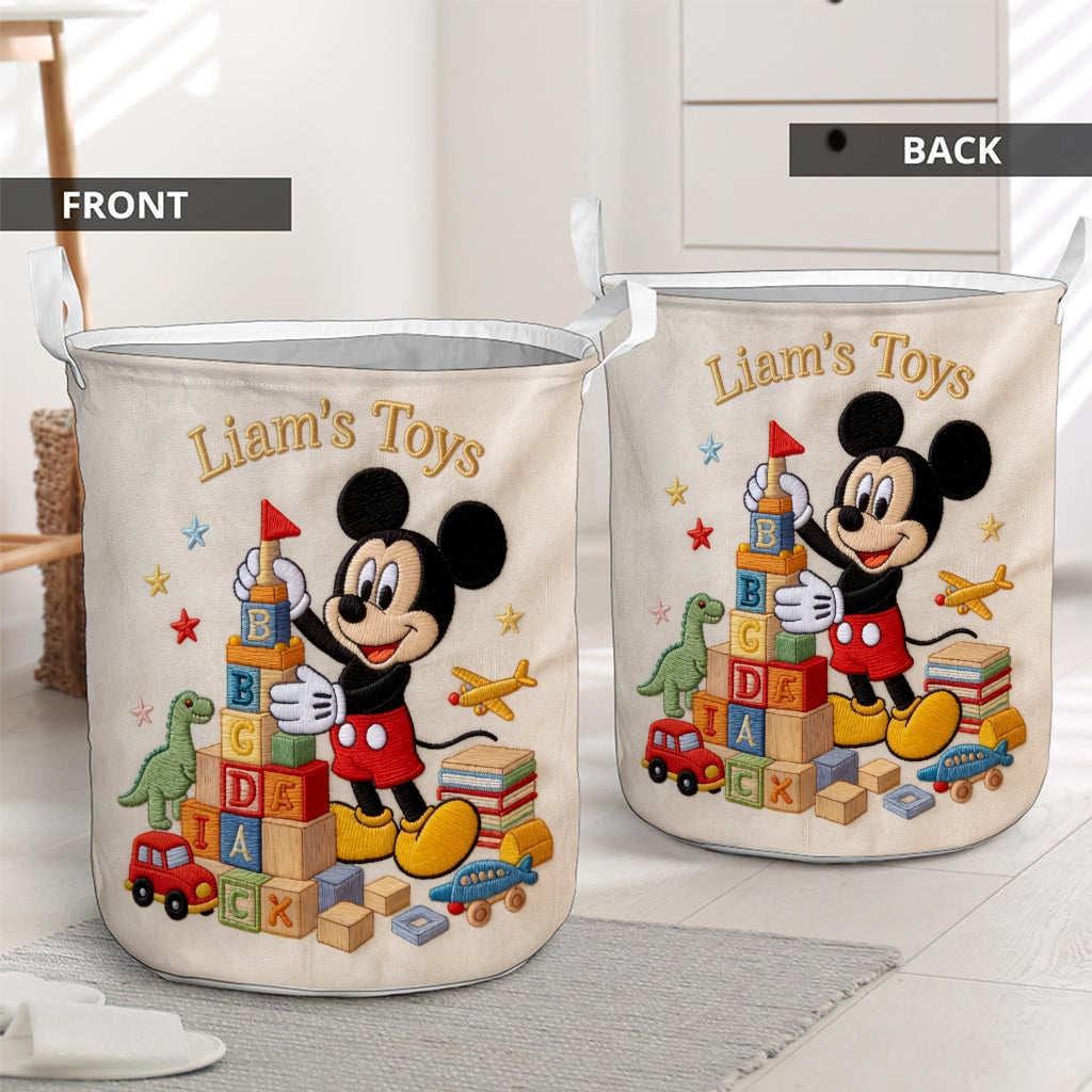 Personalized Kids Storage Basket Custom Toy Organizer Gift