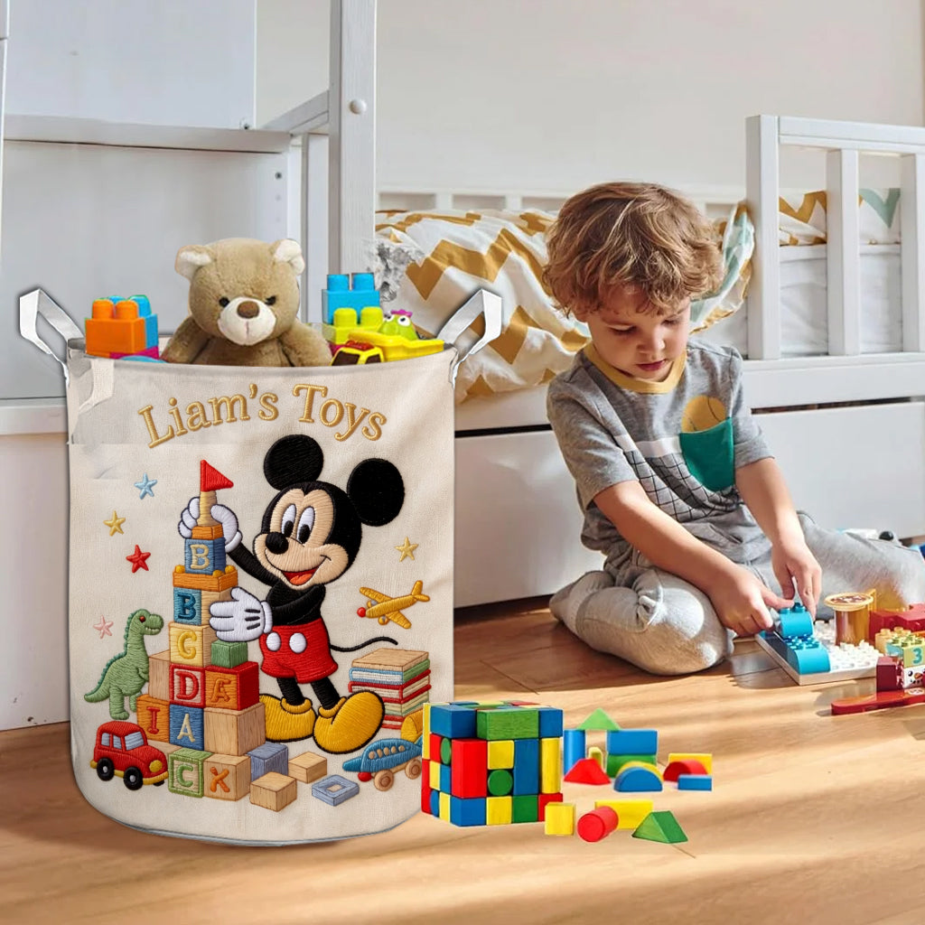 Personalized Kids Storage Basket Custom Toy Organizer Gift