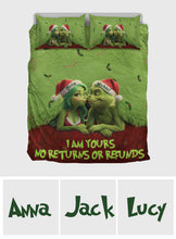 Load image into Gallery viewer, Personalized Quilted Bedding Set Custom Names Gift for Couples

