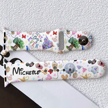 Load image into Gallery viewer, Personalized Mouse Ears Apple Watch Band Custom Name Gift
