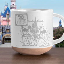 Load image into Gallery viewer, Personalized Engraved Pottery Mug Custom Name Gift for Couples
