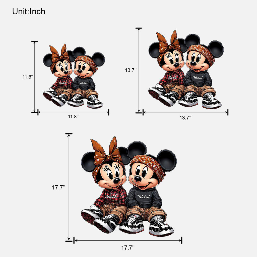 Personalized Chicano Mouse Couple Custom Wood Sign Gift