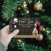 Load image into Gallery viewer, Personalized Sliding Ornament with Secret Message for Couples
