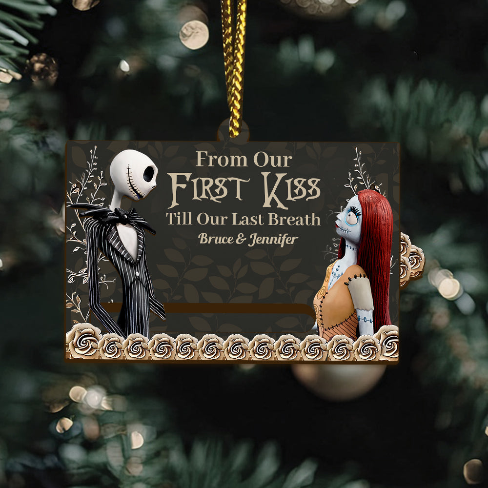 Personalized Sliding Ornament with Secret Message for Couples