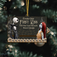 Load image into Gallery viewer, Personalized Sliding Ornament with Secret Message for Couples
