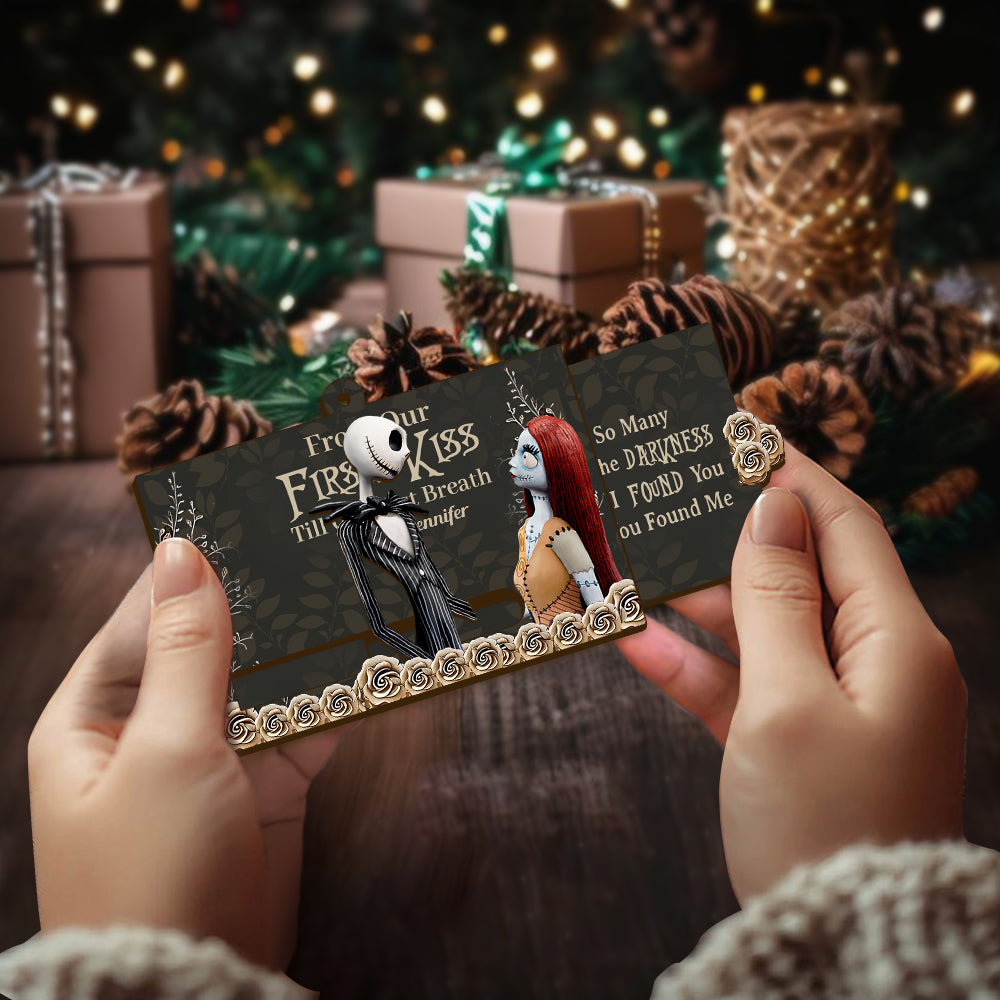 Personalized Sliding Ornament with Secret Message for Couples