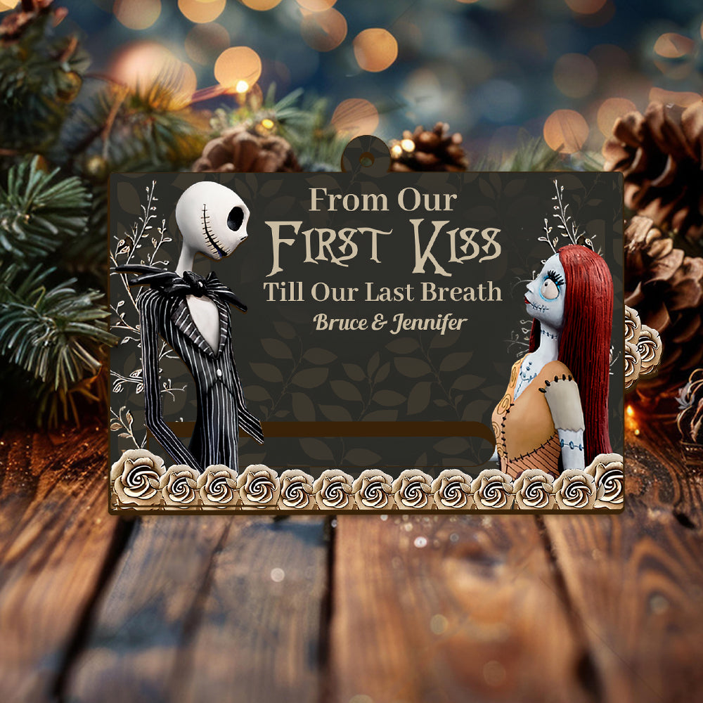 Personalized Sliding Ornament with Secret Message for Couples